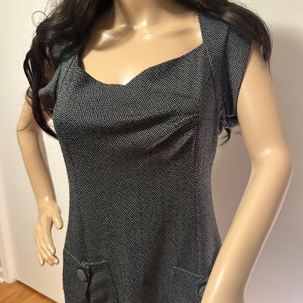 Black and White Chevron Dress